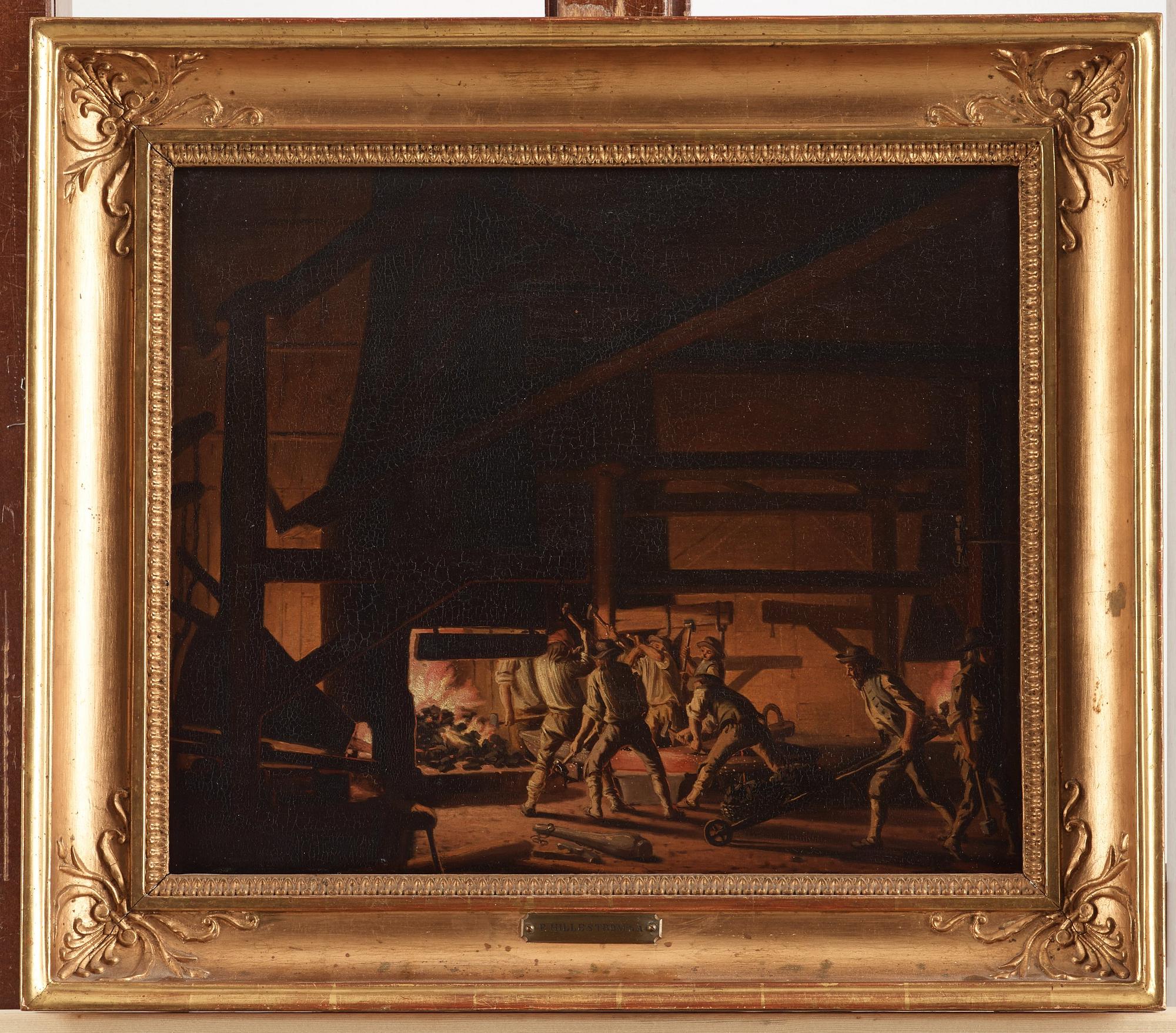 Pehr Hilleström, Interior of a smithy at Söderfors Bruk.