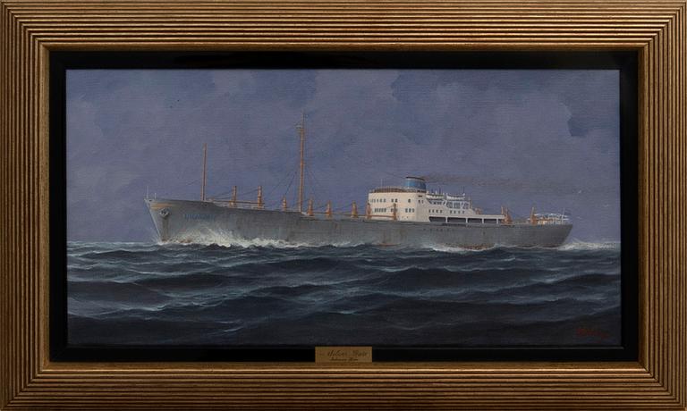 Okänd konstnär 1900-tal, Fartygsporträtt "m/s Silver gate".