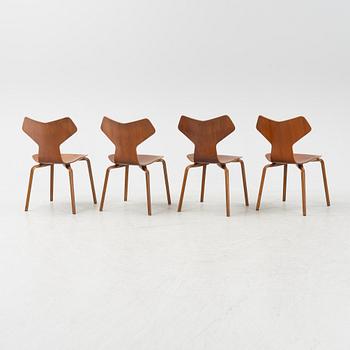 Arne Jacobsen, stolar, 4 st, "Grand Prix", Fritz Hansen, Danmark.