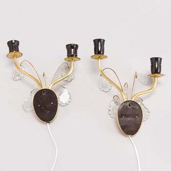 A pair of mid-20th century wall lights, Valinte, Finland.