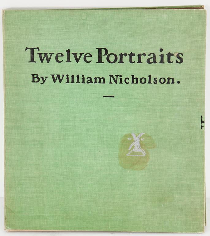 William Nicholson, portfolio with 12 woodcuts. Dated 1899.