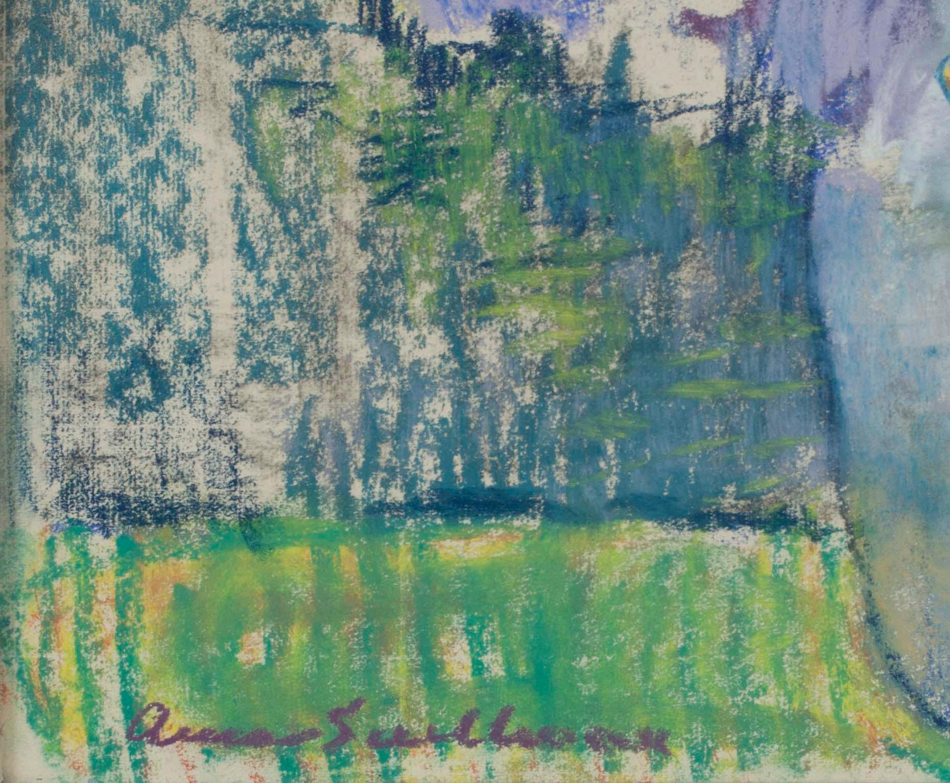 ANNA SNELLMAN, pastell, gouache, sign.