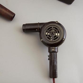 a set of three bakelite hair dryers, 1930's.