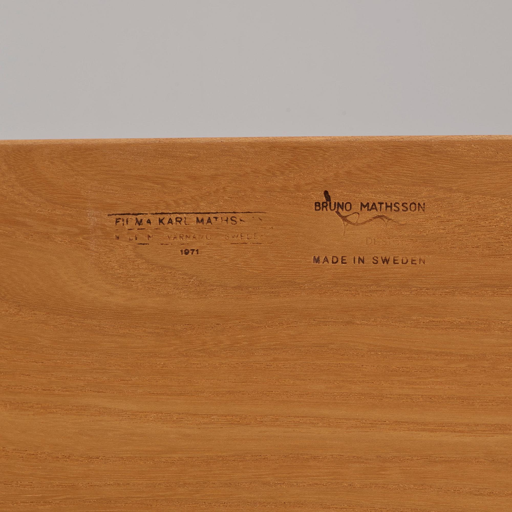 BRUNO MATHSSON, bokkrubba, Firma Karl Mathsson, Värnamo 1971.