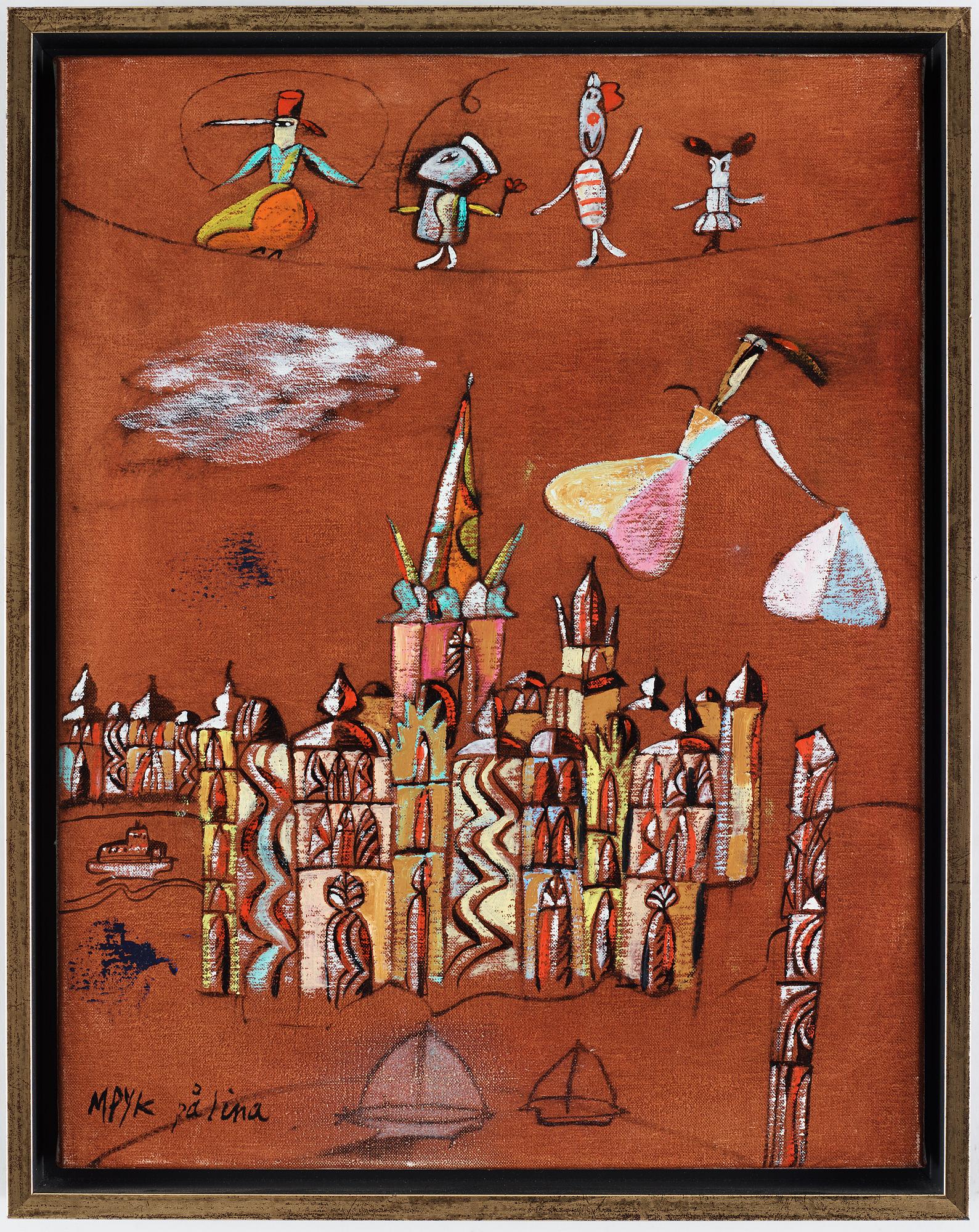 Madeleine Pyk, olja på duk, signerad.