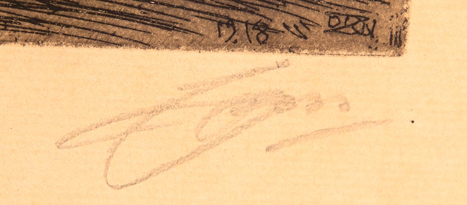 Anders Zorn, etsning signerad.