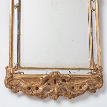 A Swedish Rococo mirror by Nils Meunier (master in Stockholm 1754-97).