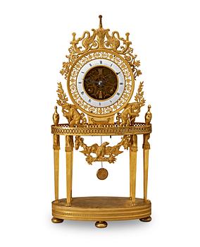 543. A Belgian Empire early 19th Century mantel clock.