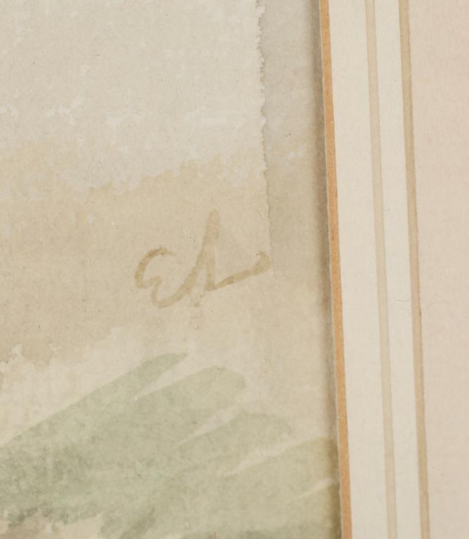 EGRON LUNDGREN, akvarell, monogramsignerad.