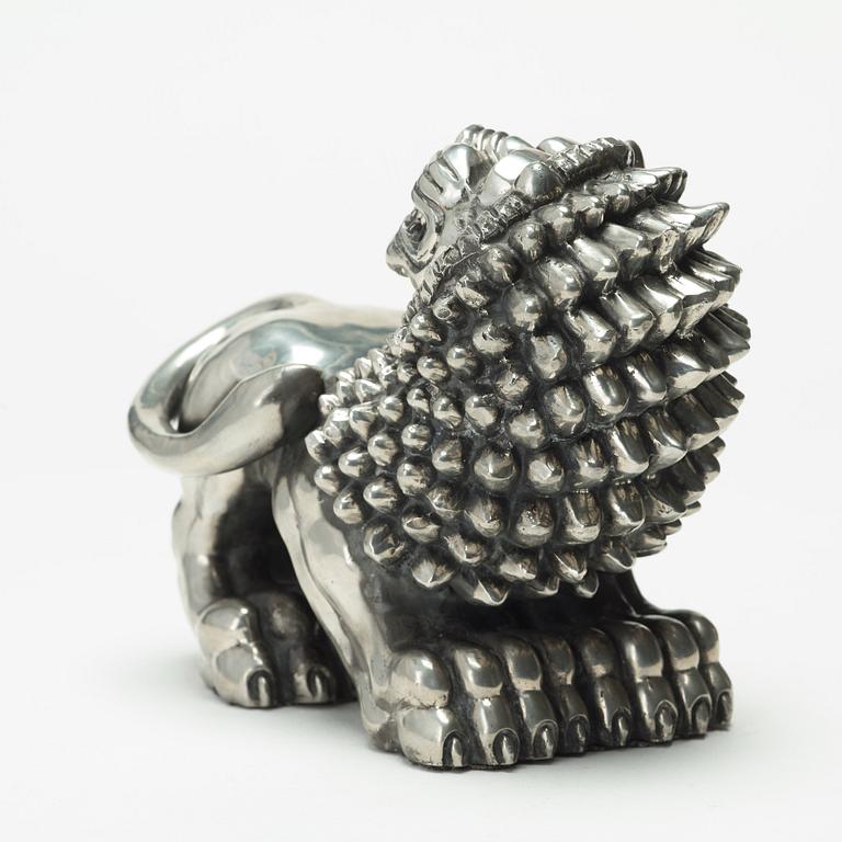 Anna Petrus, An Anna Petrus pewter sculpture of a lion for Svenskt Tenn, Stockholm 1972.