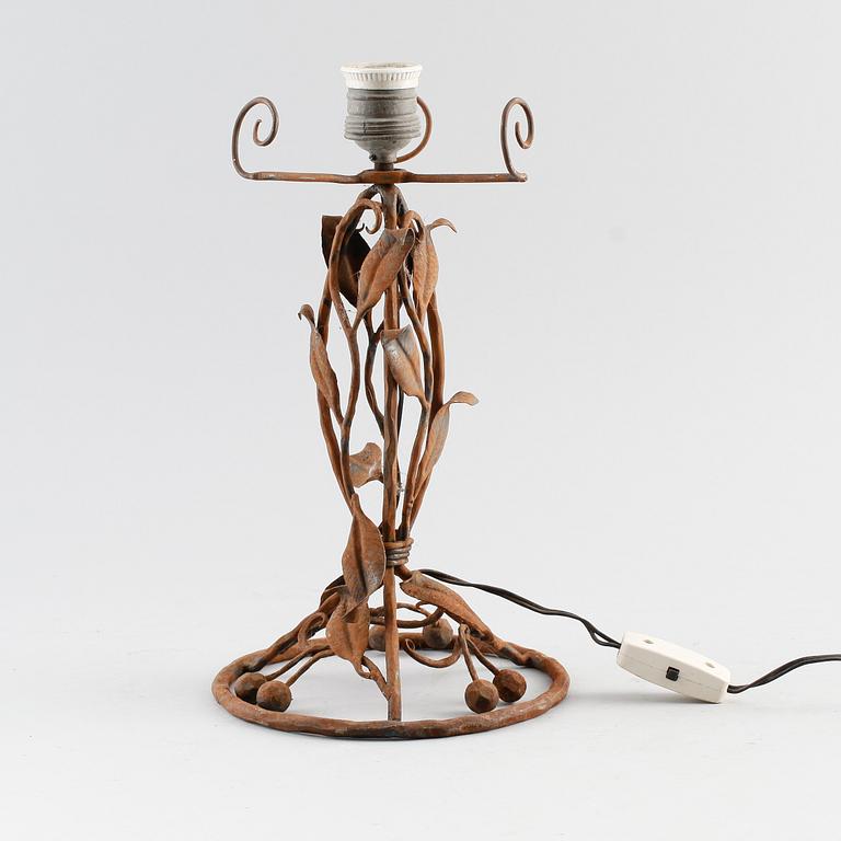 BORDSLAMPA, metall, art déco, 1900-talets första hälft.