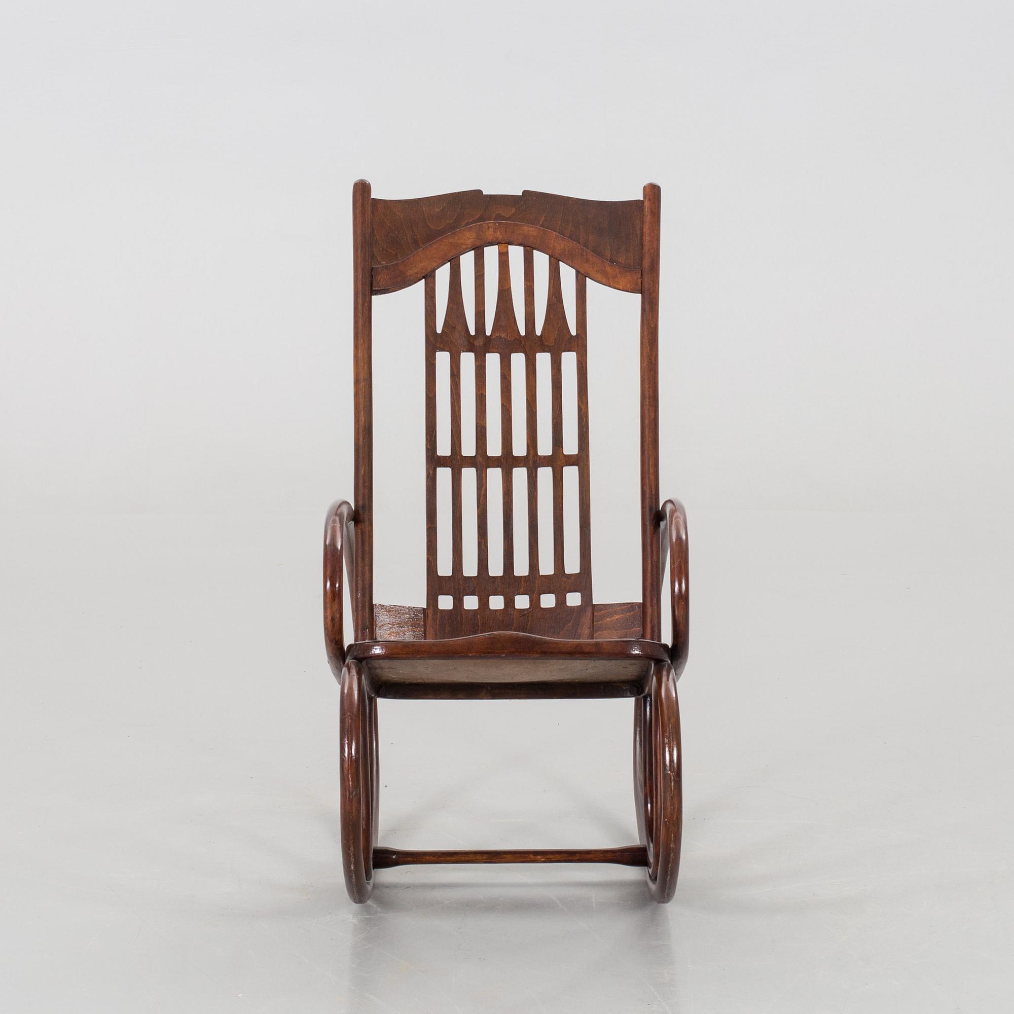 A ROCKING CHAIR, J&J Kohn early 20th century.