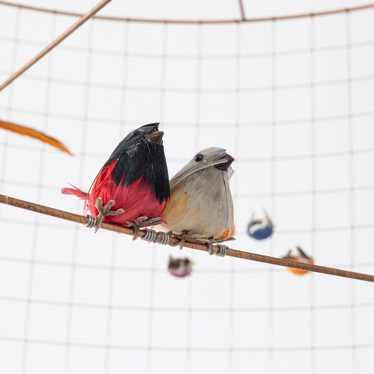 Mathieu Challières, a ceiling lamp, "Suspension Demi-Grande Volière", Challières, France.