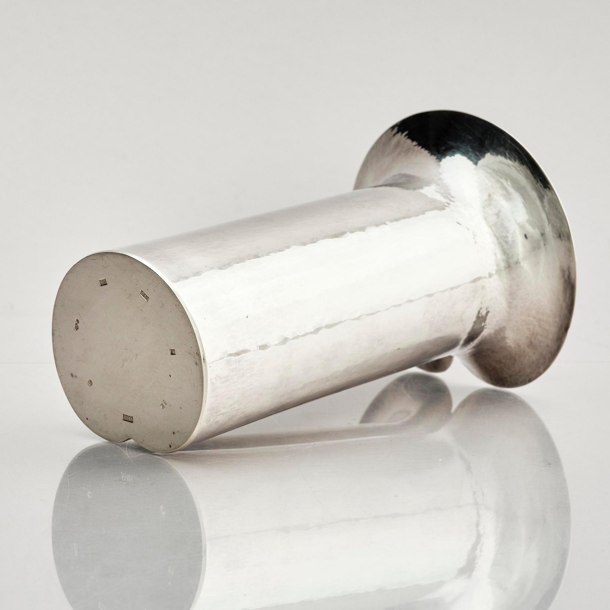 Sigurd Persson, vas, sterling silver, Stockholm 1977.