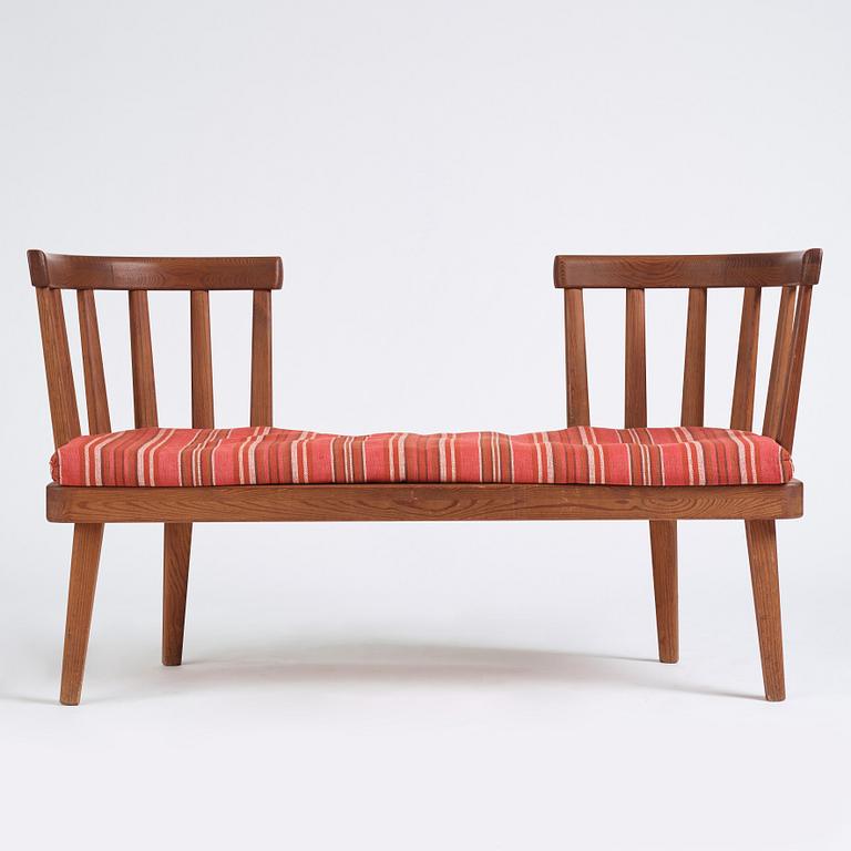 Axel Einar Hjorth, a stained pine sofa 'Utö', Nordiska Kompaniet 1930s.