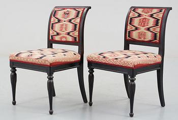 STOLAR, 5 st, sengustavianskt provinsarbete, 1800-talets första hälft.