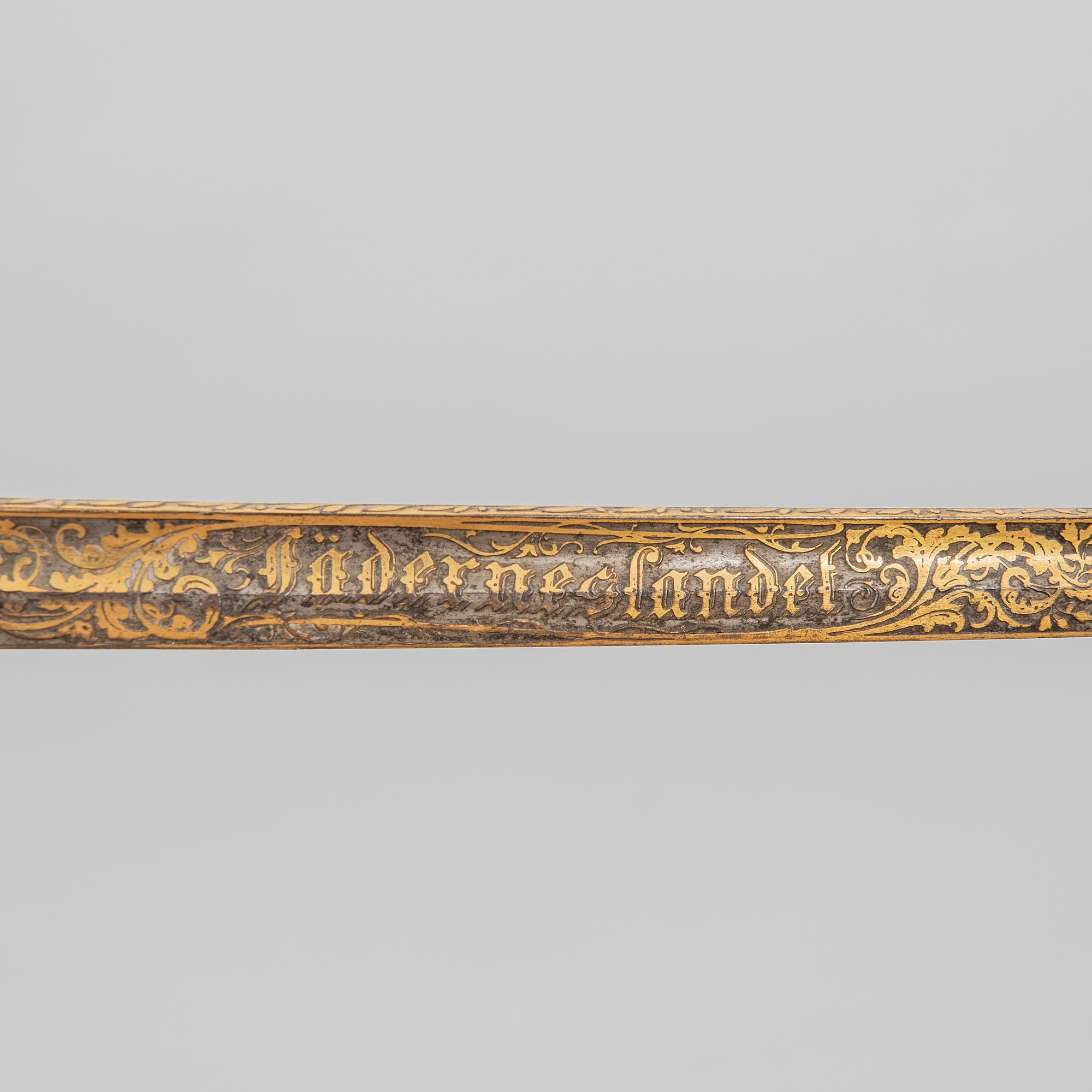 Sabel, svensk, för infanteriofficer, m/1859 med balja.