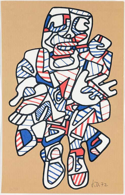 JEAN DUBUFFET, after, serigraph, printed signature and date J.D. 72, numbered 86/300.