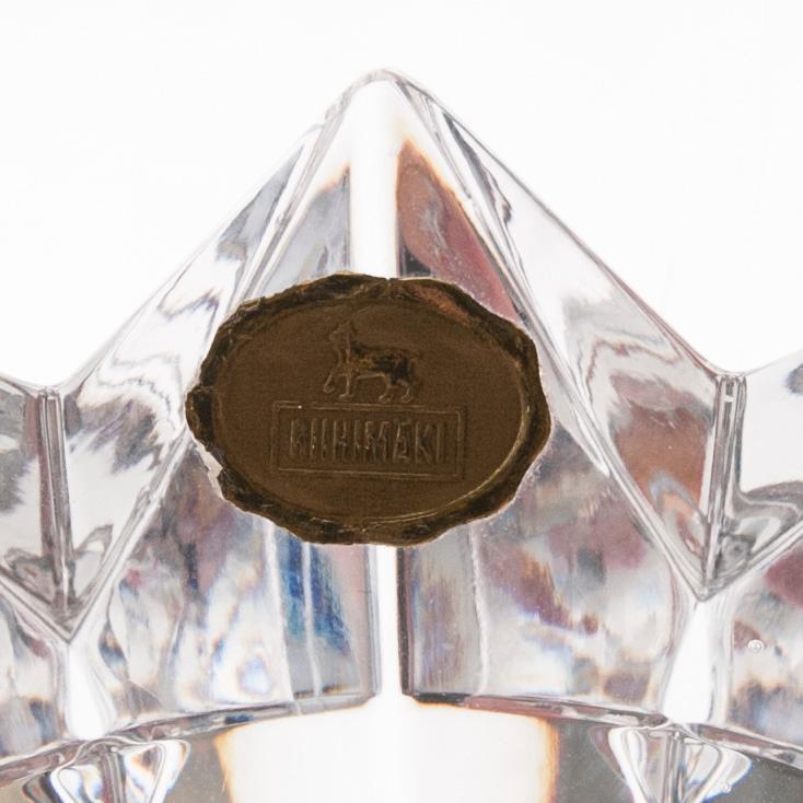 SKÅL, glas, "Näckros", signerad Aimo Okkolin, Riihimäen Lasi Oy.