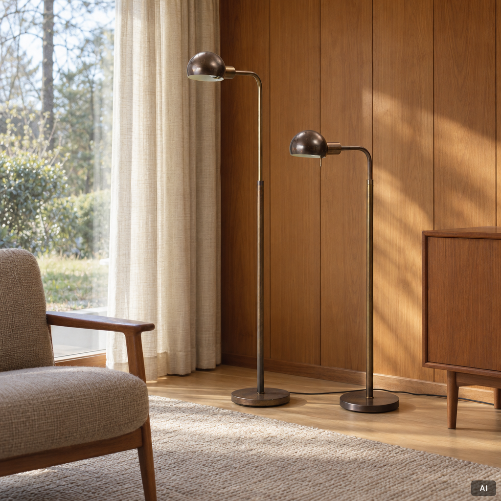 Floor lamps, a pair.