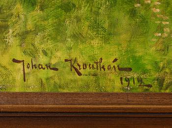 JOHAN KROUTHÉN, olja på duk, signerad och daterad 1912.