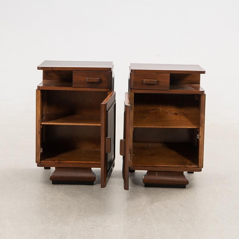 Bedside tables, a pair, Art Deco, first half of the 20th century.