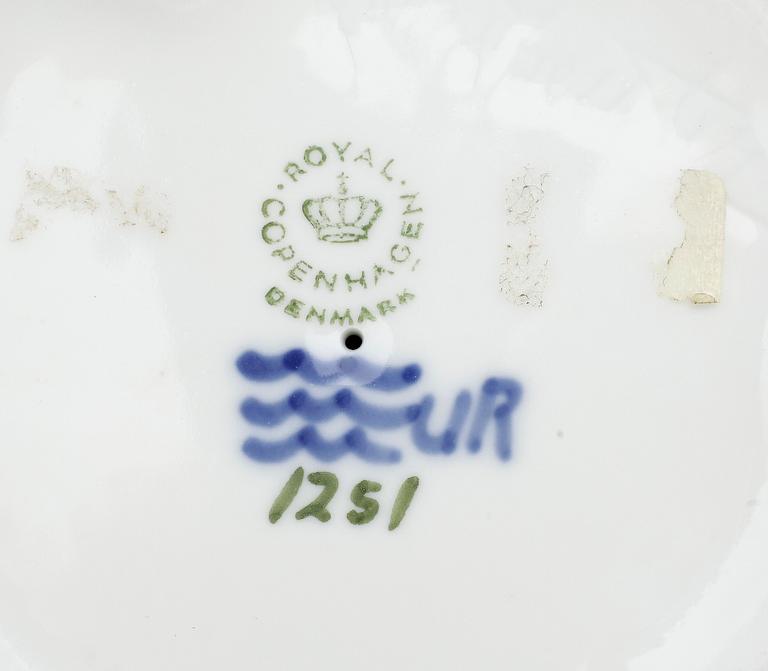 FIGURINER, 7 st, porslin, Royal Copenhagen och Bing o Gröndal, 1900-talets andra hälft.