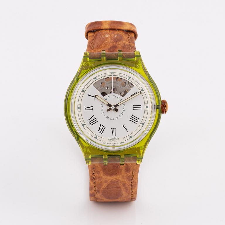 Box, Swatch Automatic Gran Via samt fem signerade tryck, special edition, 1993.