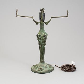 A Jugend bronze table light from Böhlmarks.