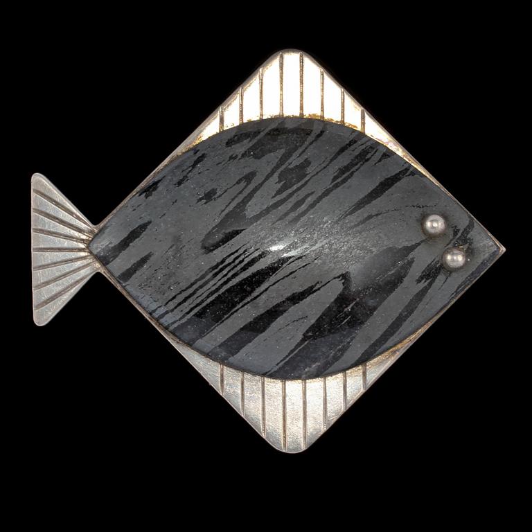 BROSCH, silver, Stenlya, Stockholm, 1966. Vikt 32 g.