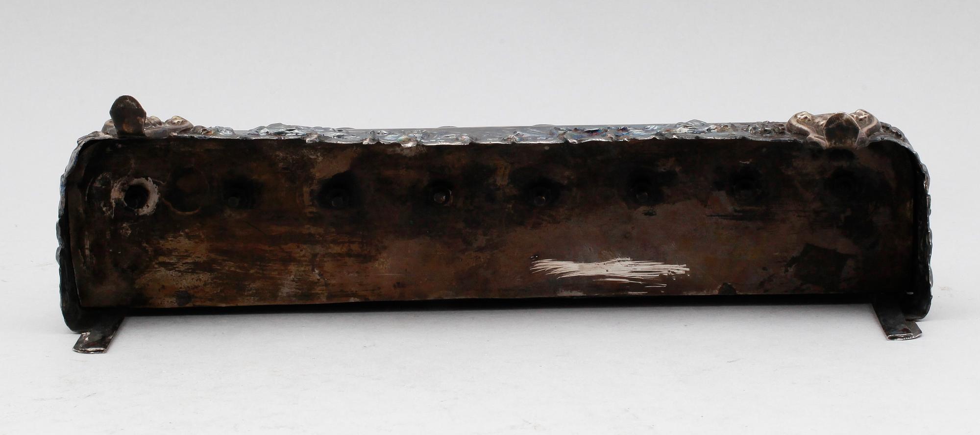 LJUSSTAKE, försilvrad metall, judaica, omkring år 1900.