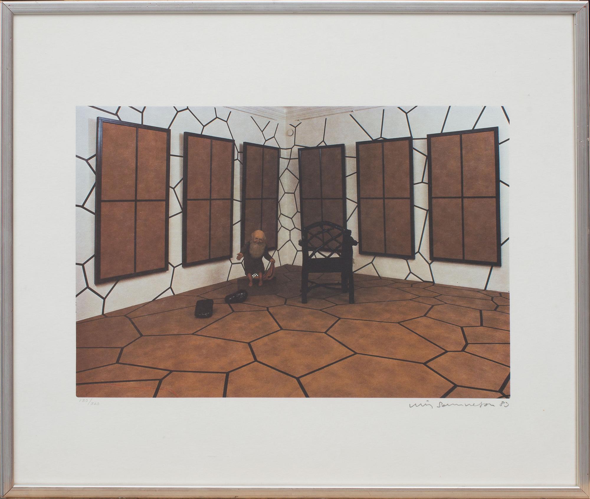 ULRIK SAMUELSON, offsetlitografi, signerad, numrerad 130/360 och daterad- 83.