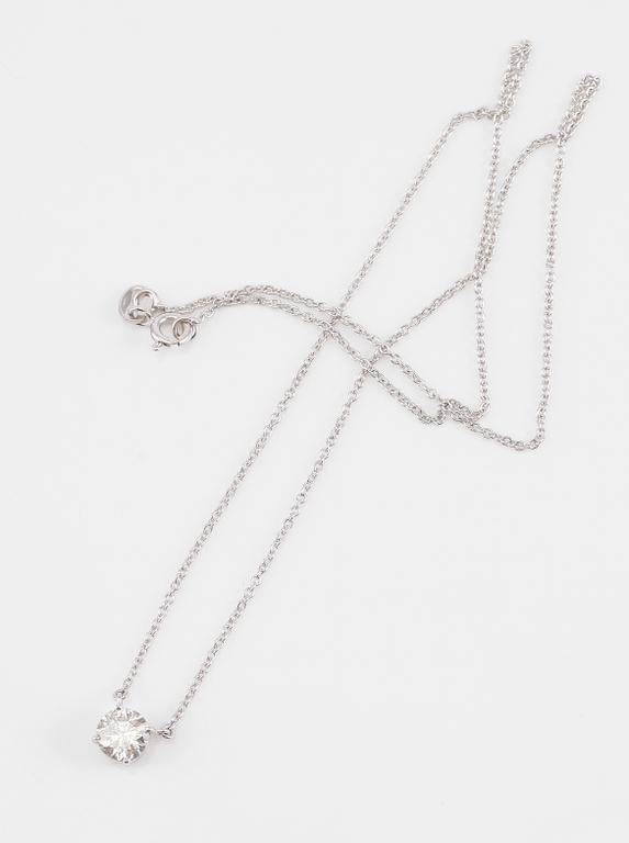 COLLIER, 18K vitguld och diamant ca 0.88 ct.