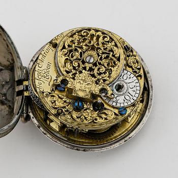 HERRFICKUR, silver, Joseph Antram, London. Sannolikt tidigt 1700-tal. Vikt tot ca 143 gram.