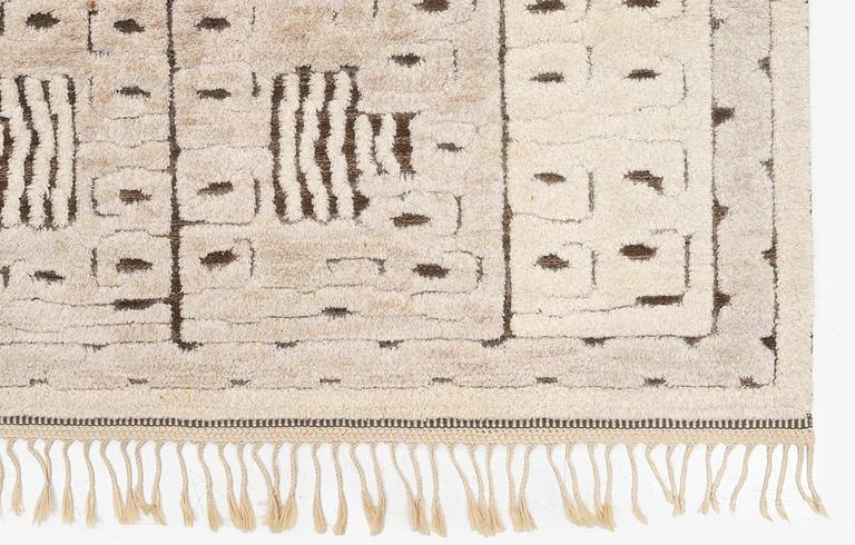 Märta Måås-Fjetterström, a carpet, 'Skvattram', knotted pile in relief, c. 270 x 164 cm, signed AB MMF.