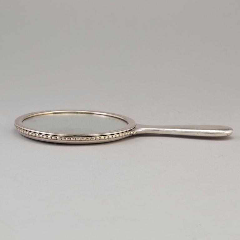 A Swedish silver hand mirror, maker's mark K. Anderson, Stockholm 1919.