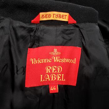 VIVIANNE WESTWOOD red label, a black wool coat, size 44.