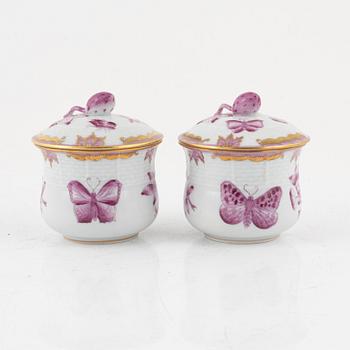 A set of 15 Herend custard cups with covers, 20th Century.