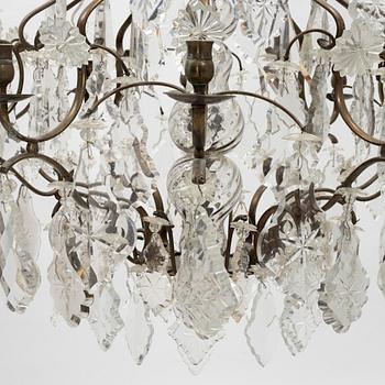 A Louis XV-style chandelier, early 20th century.