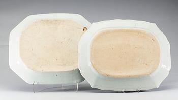 SERVERINGSFAT, 2 stycken, Kina Qianlong (1736-1795), porslin.