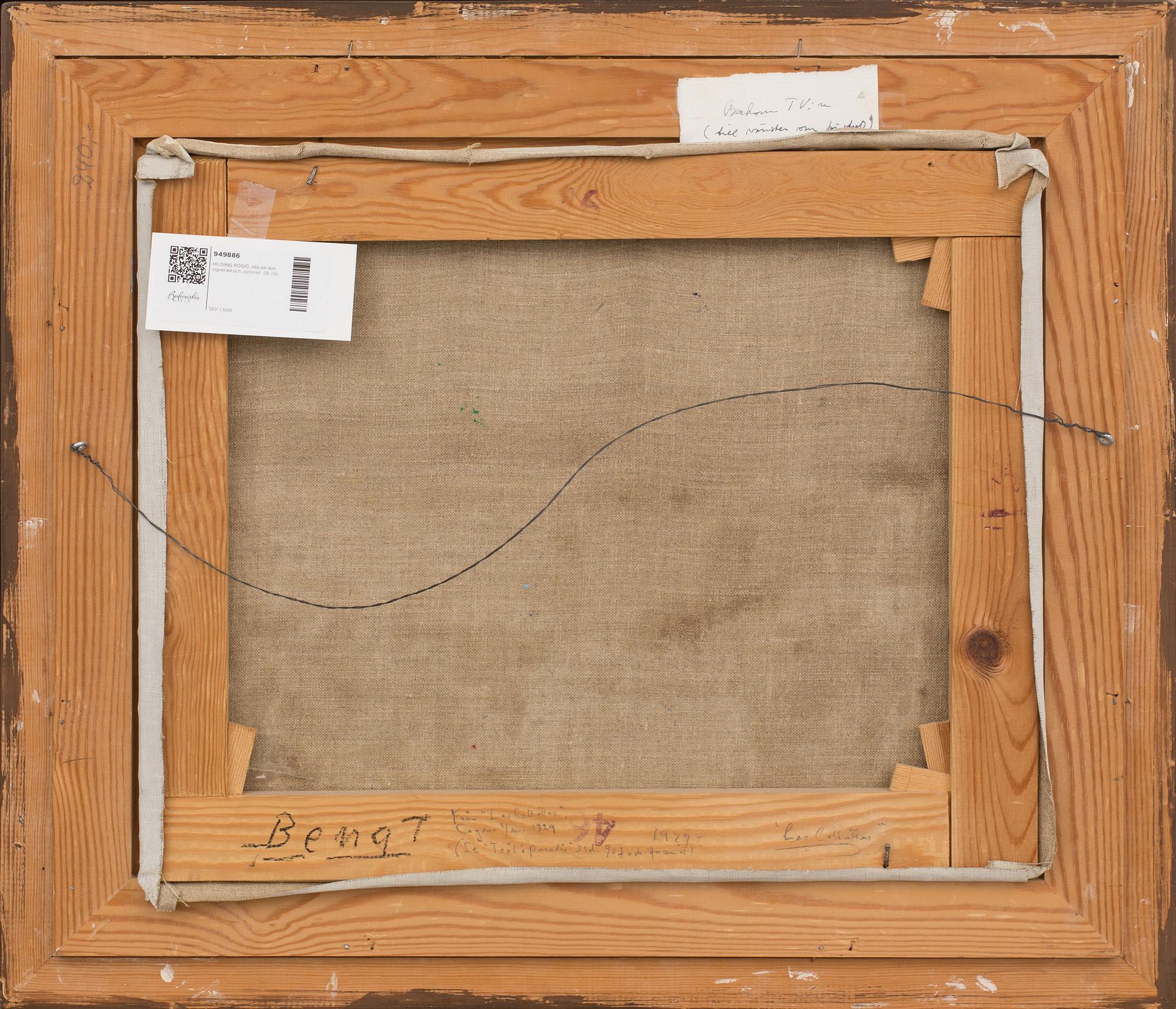 HILDING RÖSIÖ, a signed and dated oilpaining on canvas.