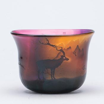 SKÅL, glas, Bertil Vallien, unik, signerad. 1900-talets fjärde kvartal.
