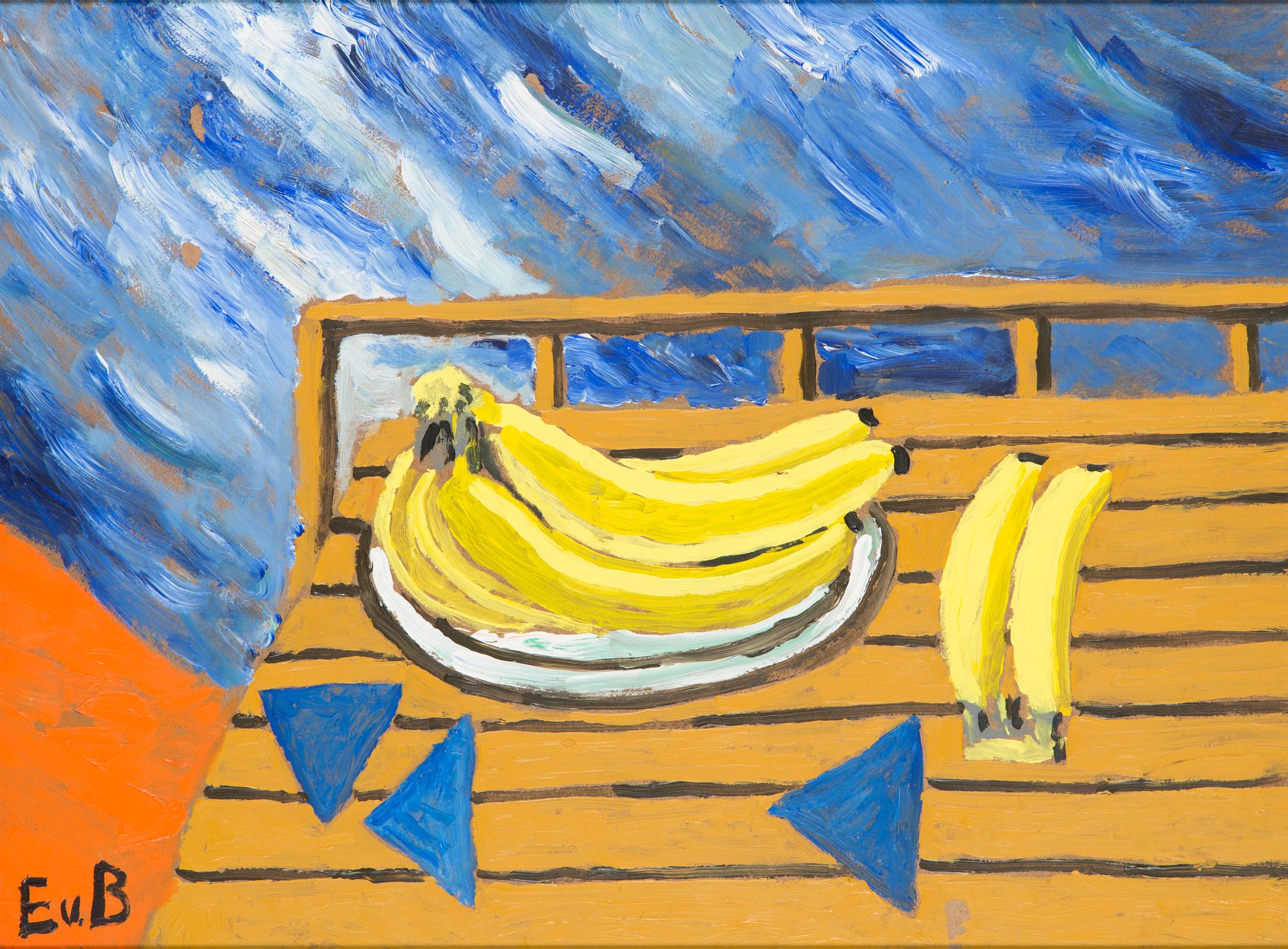 Eero von Boehm, akryl på pannå, signerad.