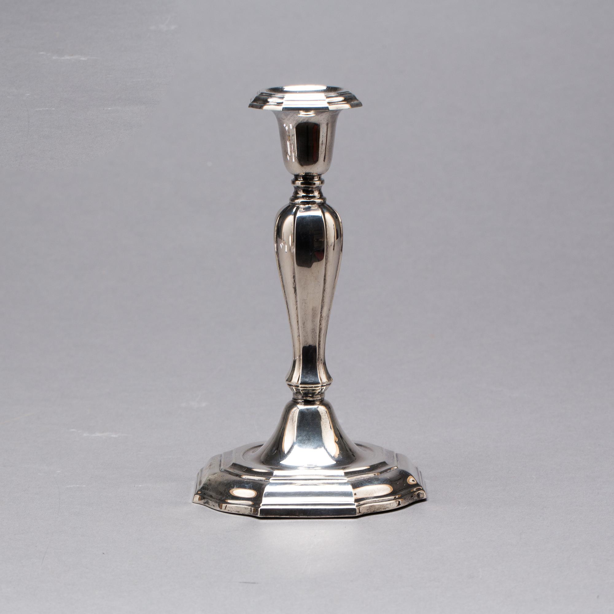 LJUSSTAKE, silver, C.G Hallberg, Stockholm.