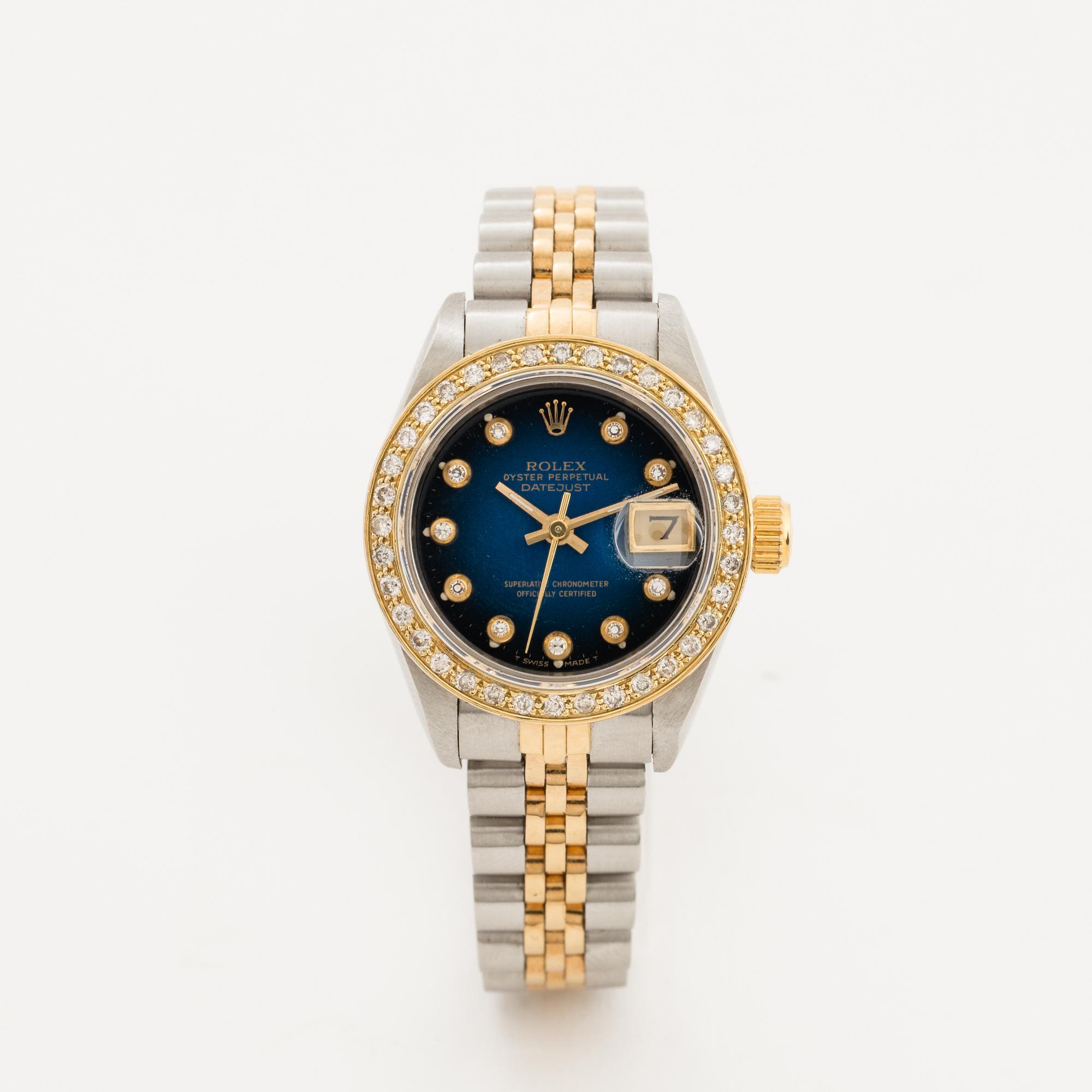 Rolex, Oyster Perpetual, Datejust, Chronometer, wristwatch, 26 mm.