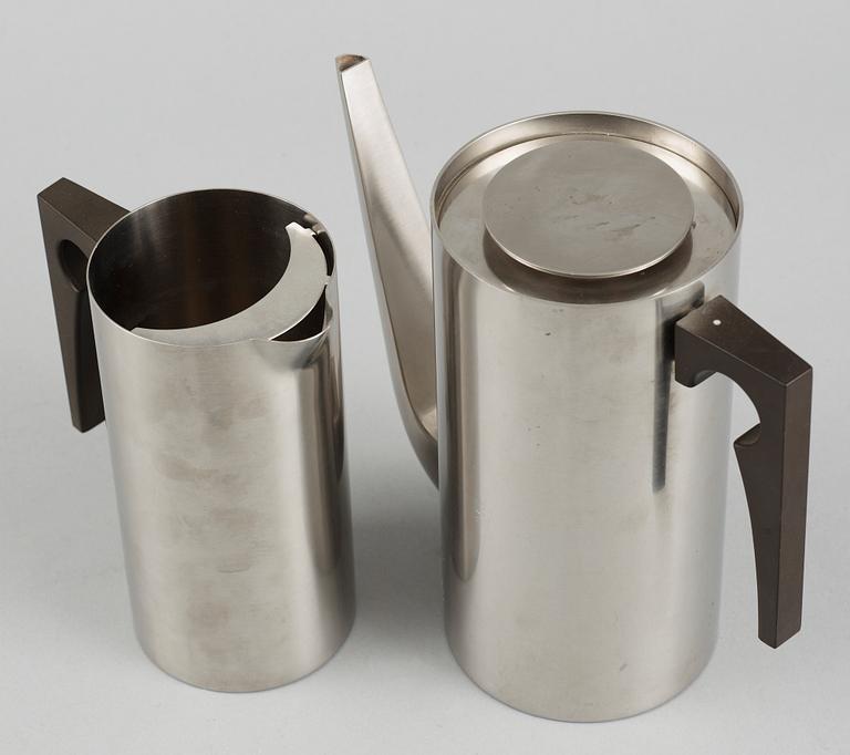 COCTAILSET, 2 delar, stål, "Cylinda Line", Arne Jacobsen, Stelton, Danmark,  formgivna 1967, senare produktion.