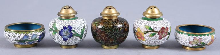 PARTI CLOISONNÉ, 9 delar, 1900-tal.