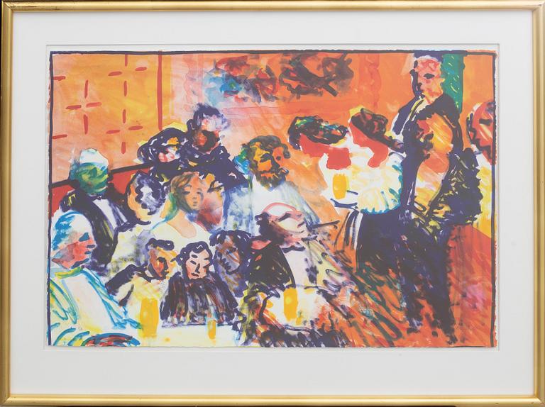 PETER DAHL, Color litograph, signed, E.A.