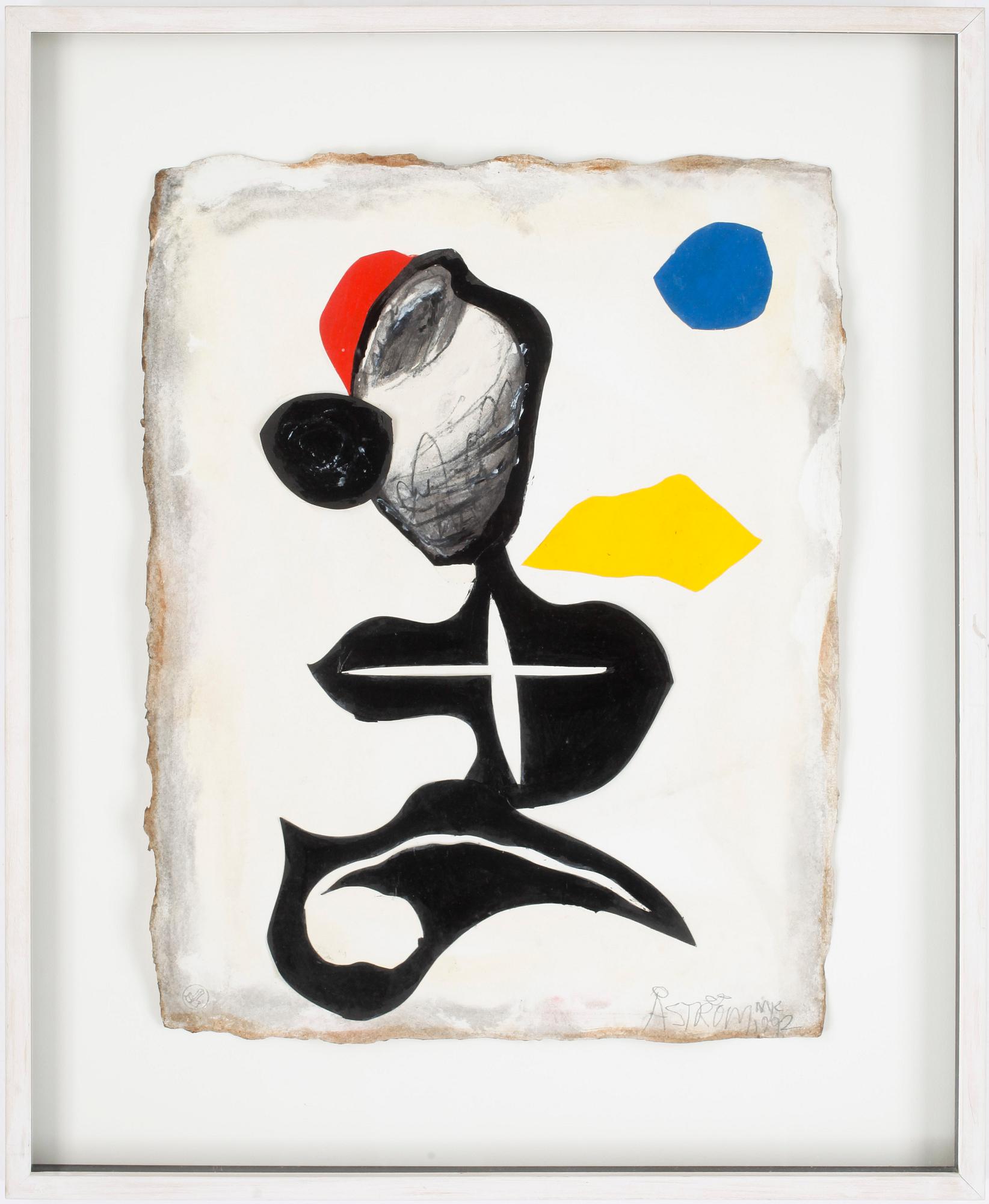 PETER ÅSTRÖM, blandteknik/collage, sign o dat, New York, 1992.