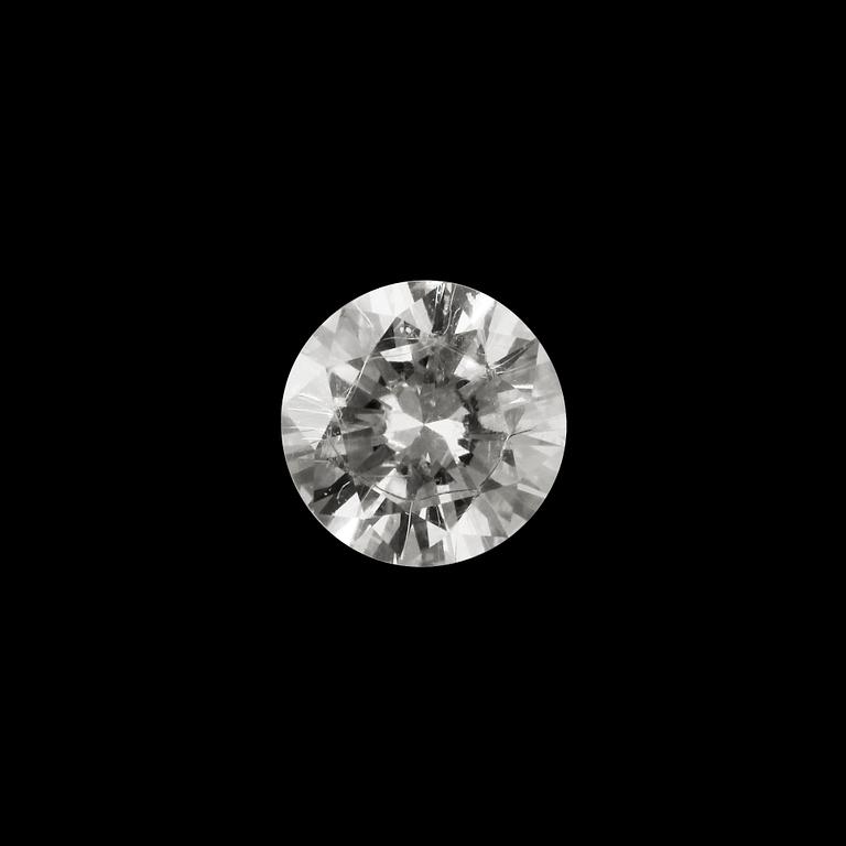 Diamantgradering, A brilliant cut diamond, loose. Weight 0.68 cts.